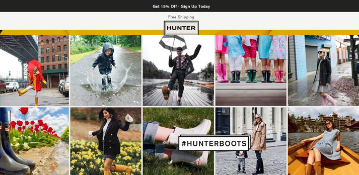 Hunter Boots美国官方网站：赫特威灵顿雨靴