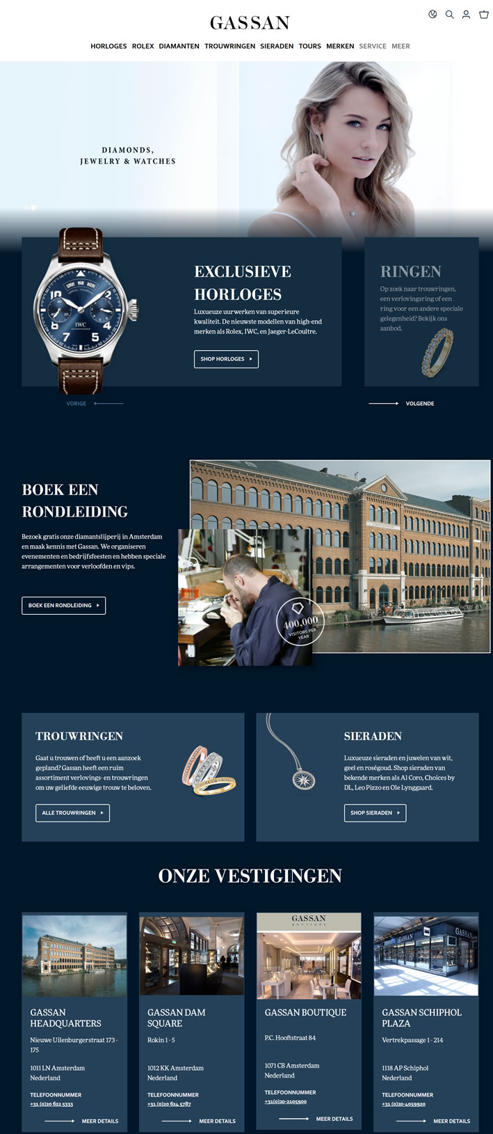 荷兰钻石和手表购物网站：Gassan