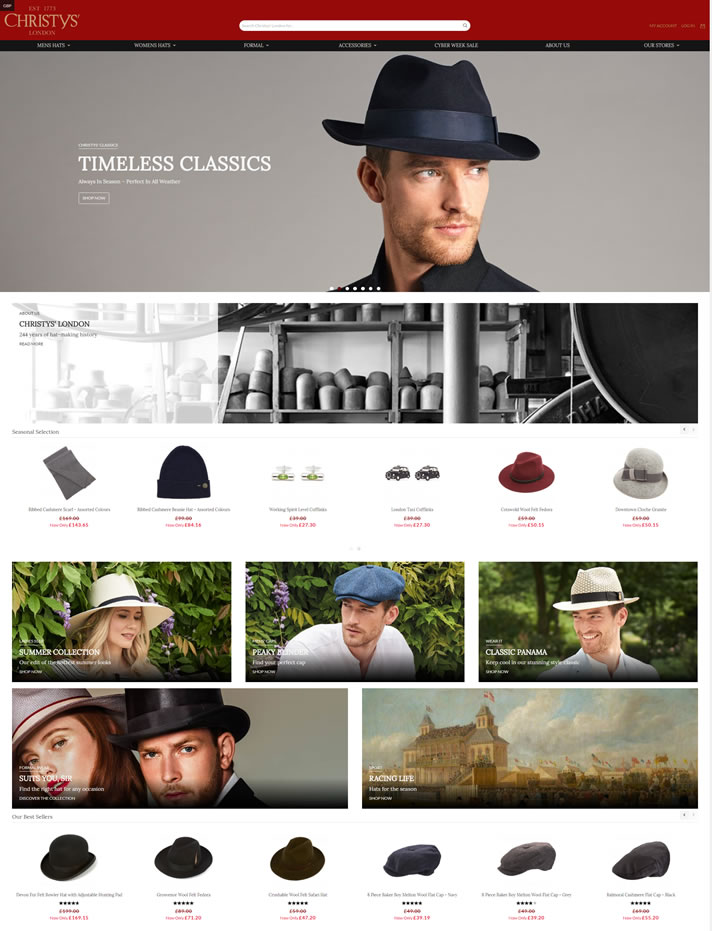 Christys’ Hats官网：英国帽子制造商