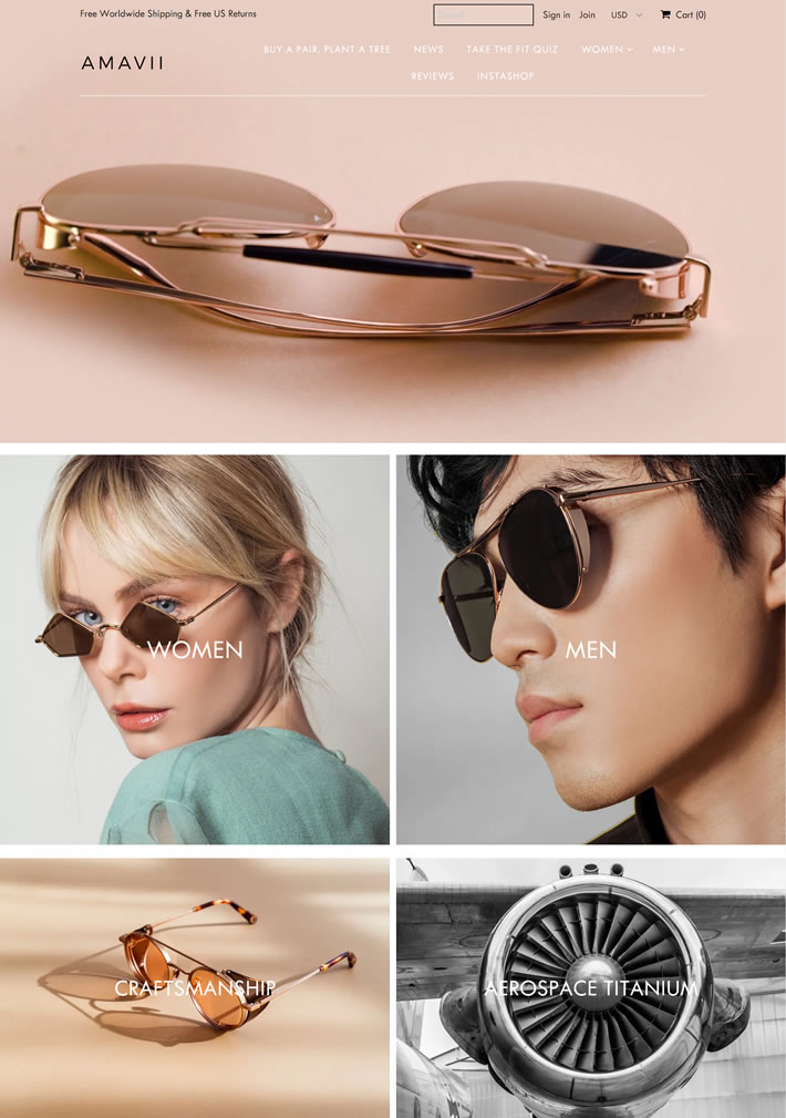 AMAVII眼镜官网：时尚和设计师太阳镜