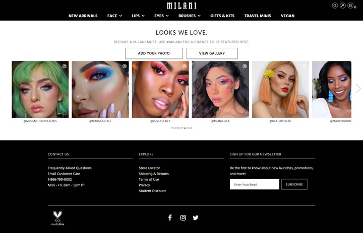 Milani Cosmetics官网：来自美国洛杉矶的彩妆品牌