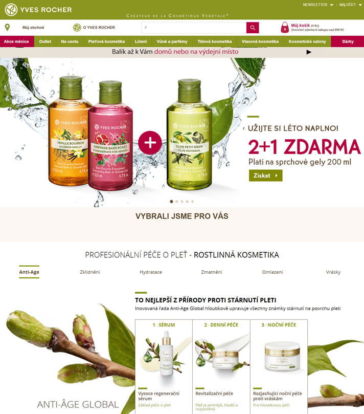 Yves Rocher捷克官方网站：植物化妆品的创造者