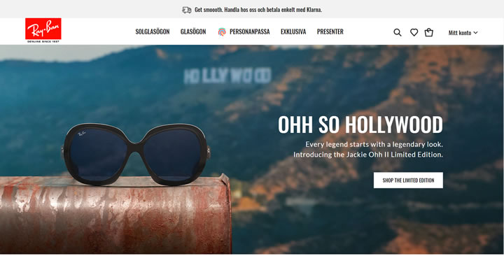 Ray-Ban雷朋瑞典官方网站：全球领先的太阳眼镜品牌