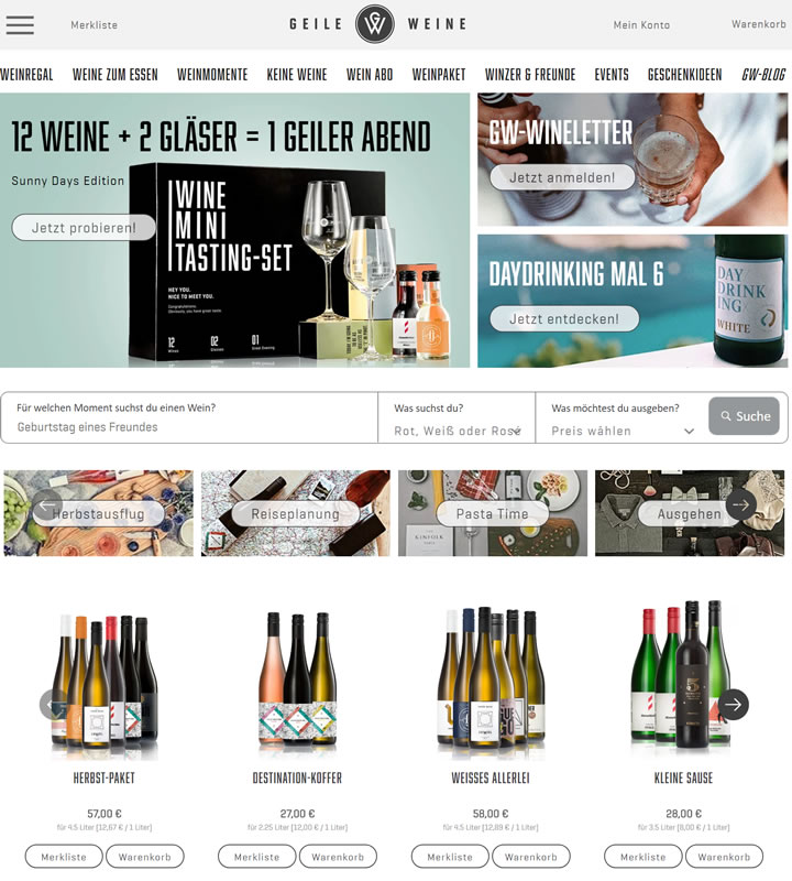 德国在线购买葡萄酒网站：Geile Weine