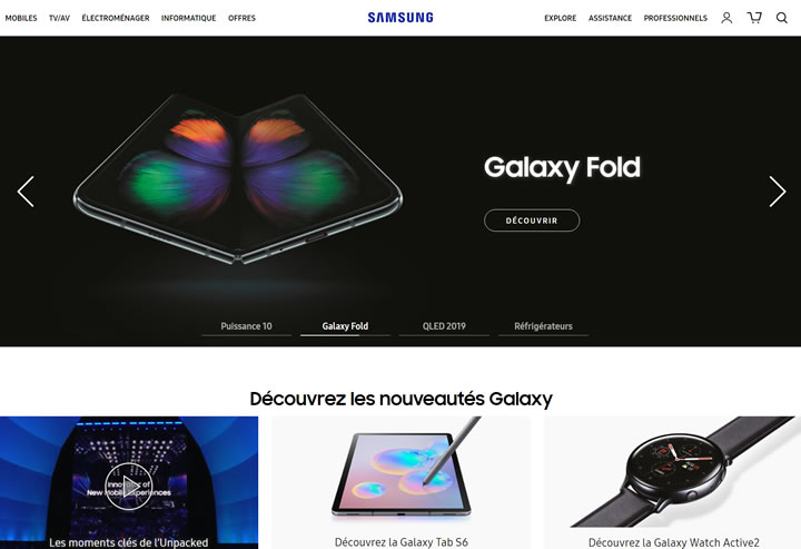 三星法国官方网站：Samsung法国