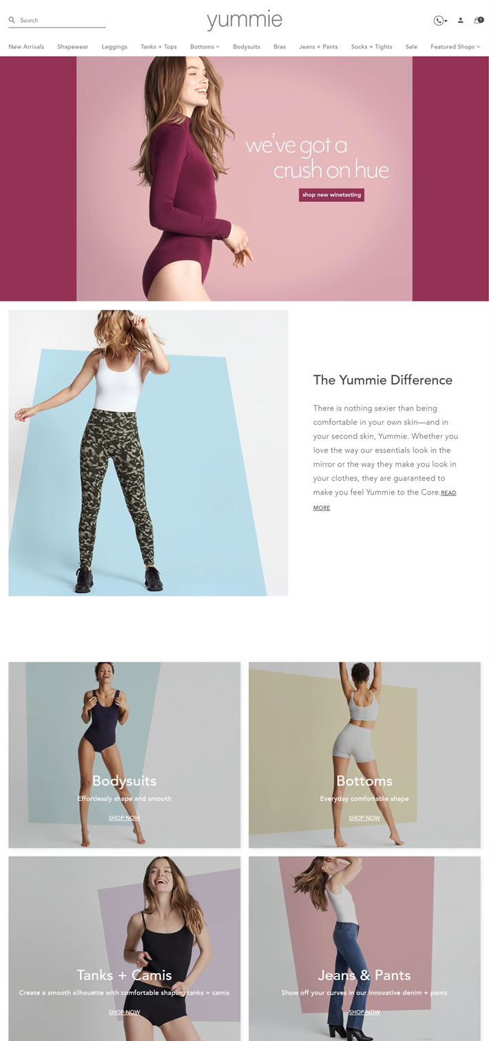 Yummie官方网站：塑身衣和衣柜必需品