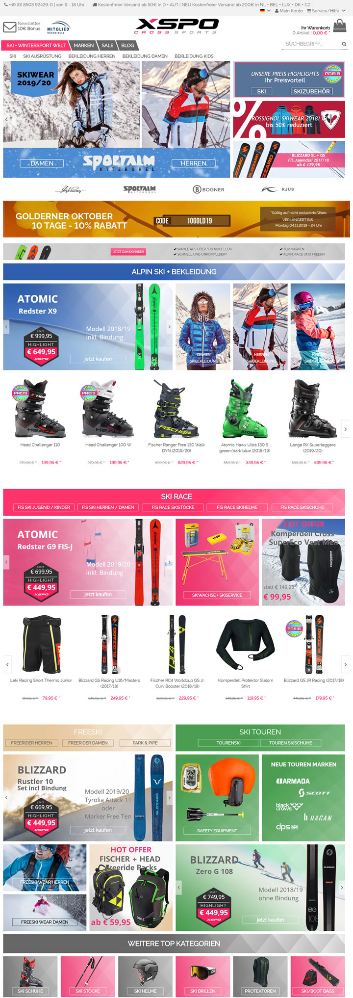 德国滑雪和户外用品网上商店：XSPO