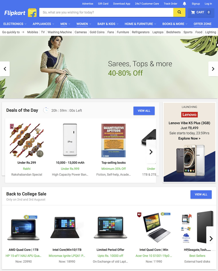 India’s Leading Destination for Online Shopping: Flipkart