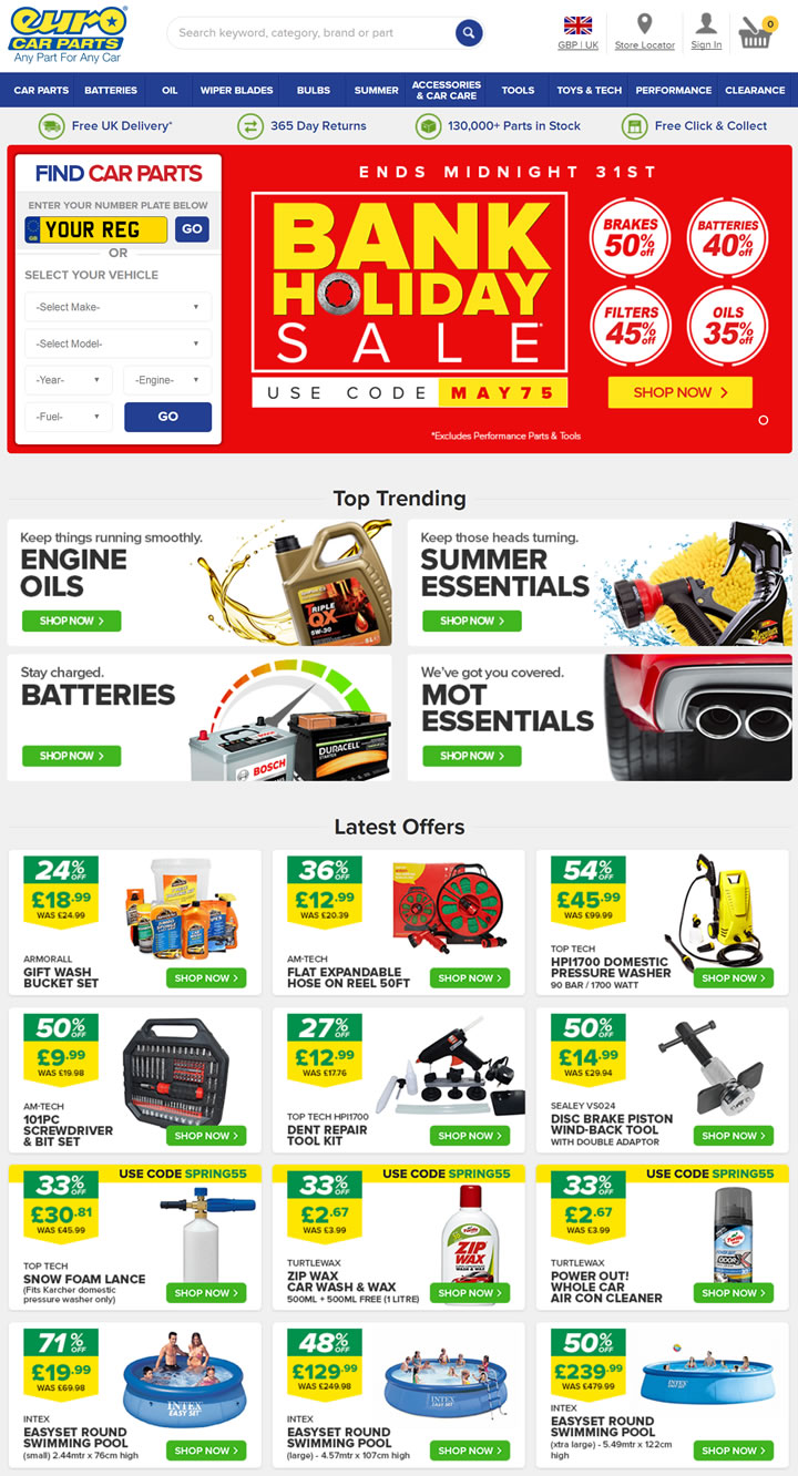 The UK’s Number 1 Provider of Car Parts Online and In Store: Euro Car Parts