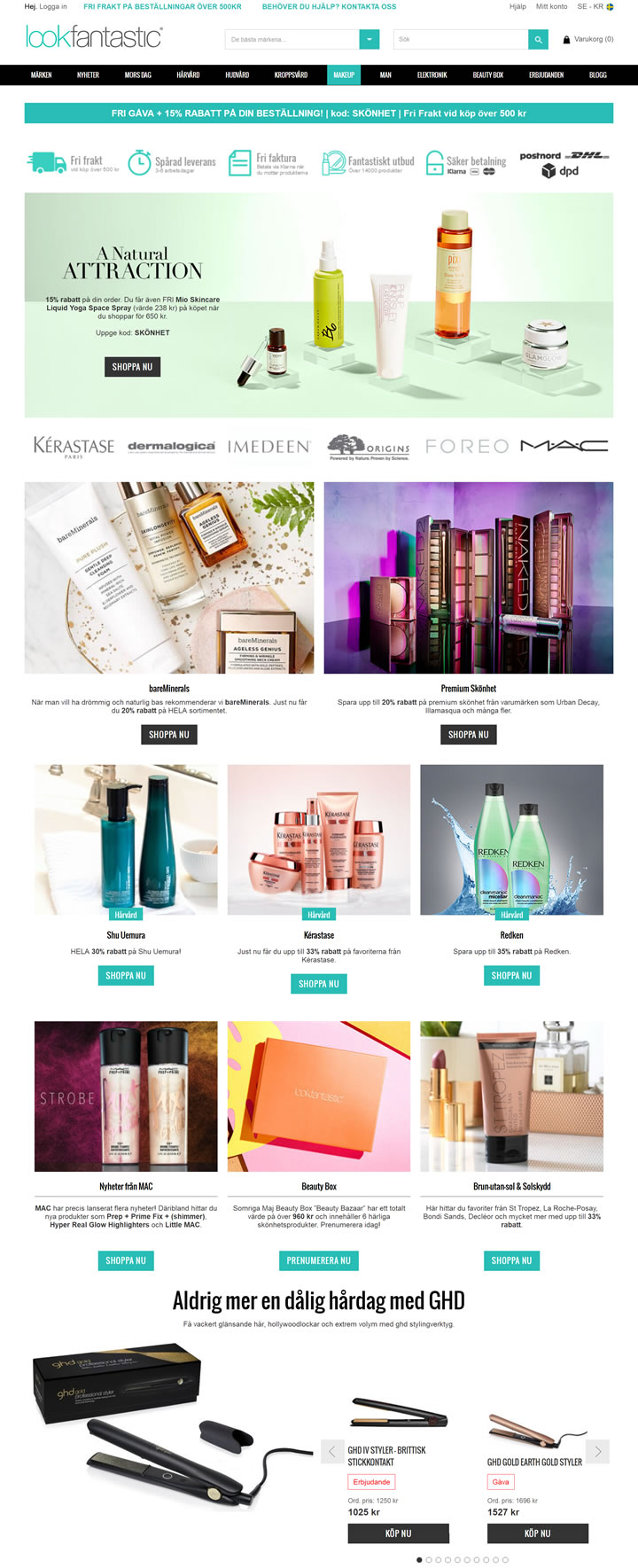 Lookfantastic Sweden: UK Famous Beauty Shopping Site