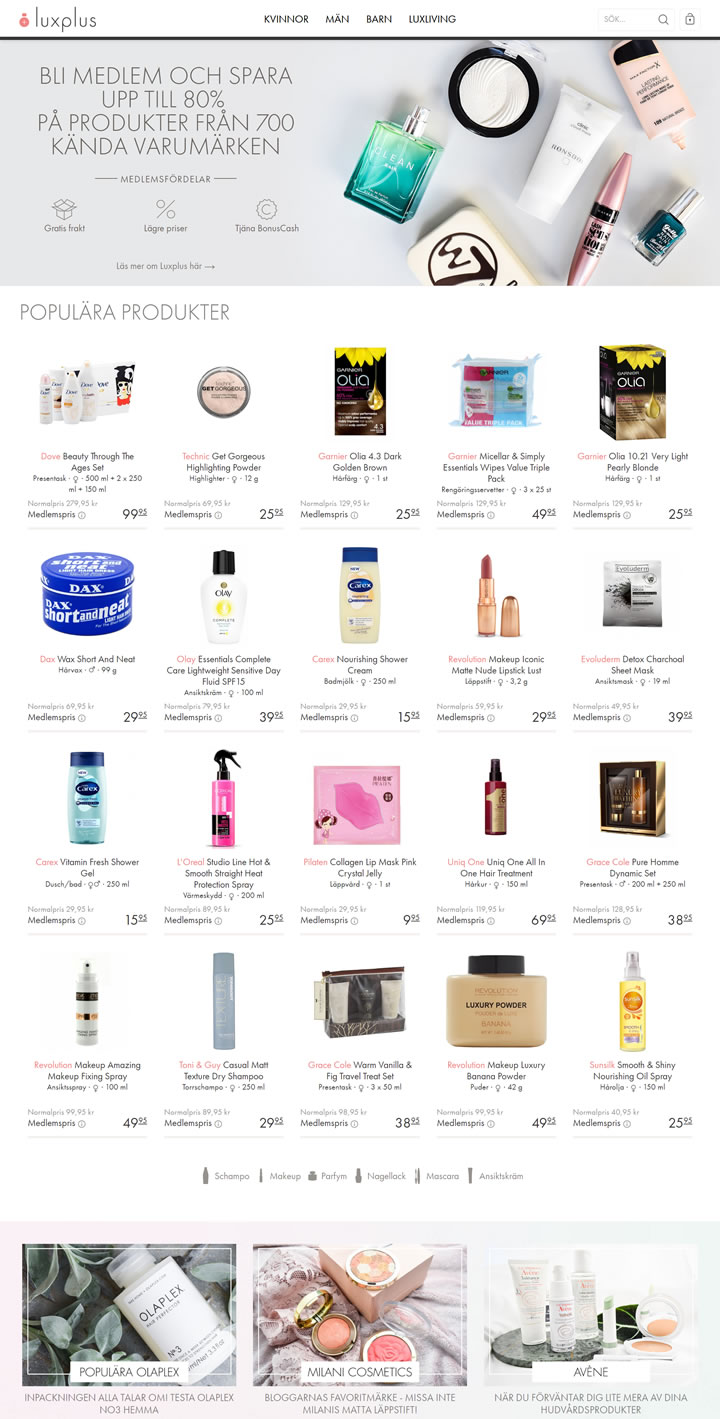 Luxplus Sweden: Perfume and Beauty Care Discounts