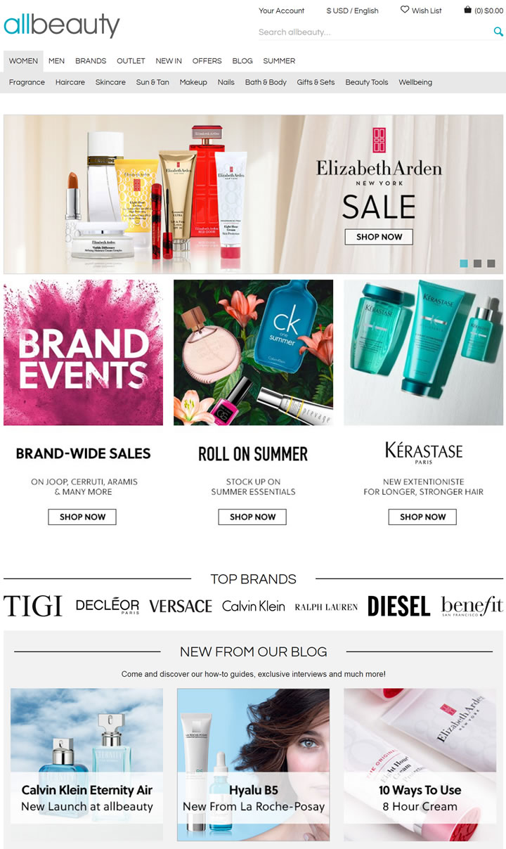 British Famous Cosmetics Discount Website: Allbeauty