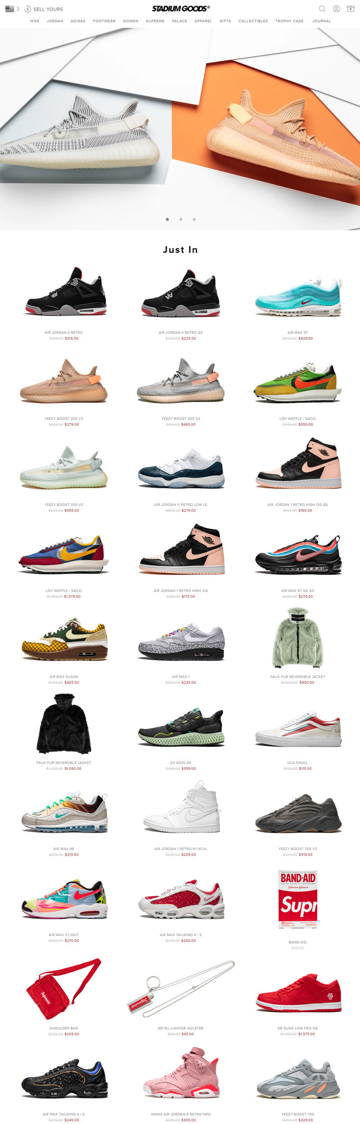 Stadium Goods Official Site: Air Jordan, Nike, adidas, Supreme & Other Footwear Available
